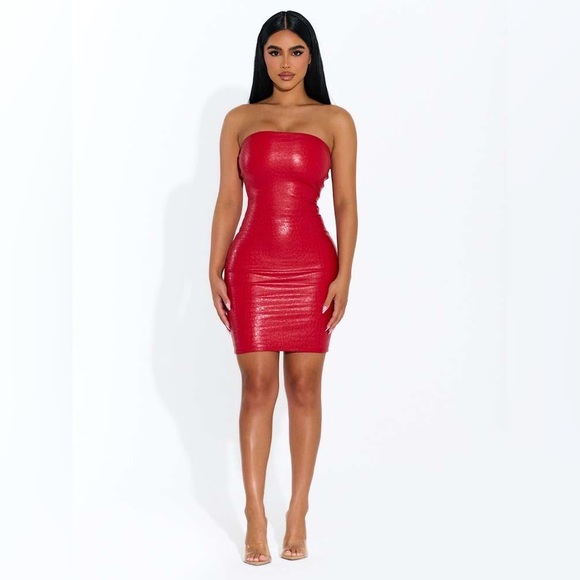 Naked Wardrobe The Croc Mini Dress - Picture 5 of 14